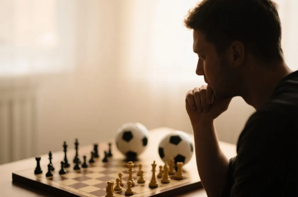 象征理性思考与策略决策的足球棋盘